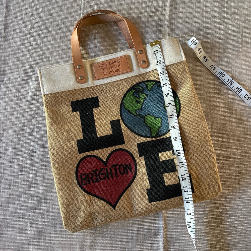 Brighton Limited Edition “Love makes the earth go around” Canvas Tote Bag - Picture 5 of 6
